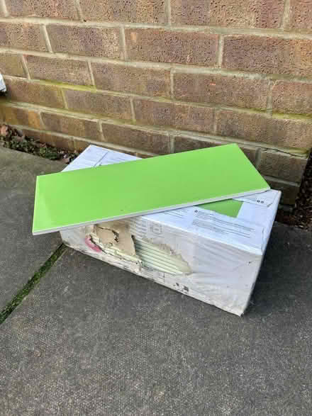 Photo of free Pack of ceramic tiles, green 150x400mm (Windlesham GU20) #1