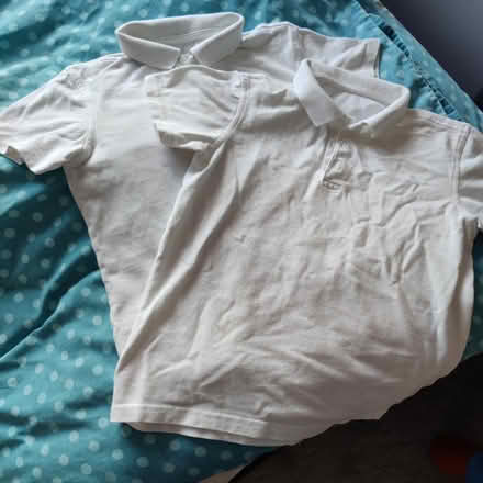 Photo of free 2 white polo shirts for 9-10 (Hanworth TW13) #1