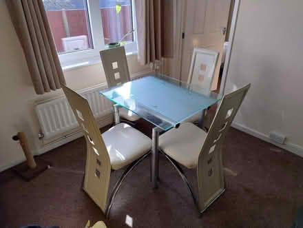 Photo of free Glass table & 4 chairs (Woodside, DY2) #1