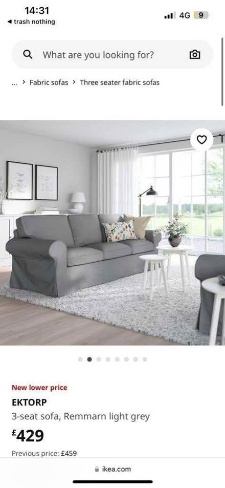 Photo of free Large grey sofa (croydon) #1
