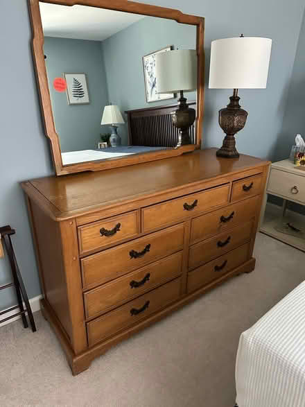 Photo of free Solid wood, large dresser & mirror (Ijamsville, MD) #2