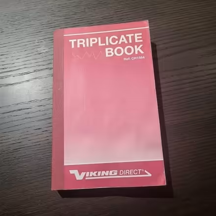 Photo of free Triplicate book - few pages missing from the front (Camberley GU15) #1