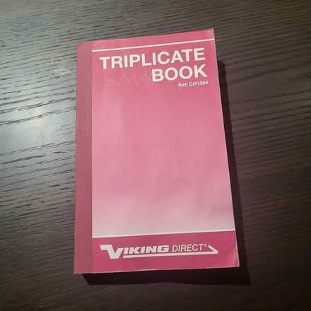 Photo of free Triplicate book - few pages missing from the front (Camberley GU15) #1