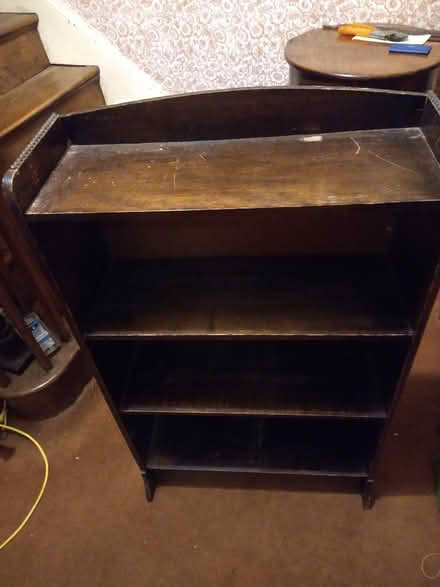 Photo of free dark wooden freestanding bookcase (St Albans AL1) #1