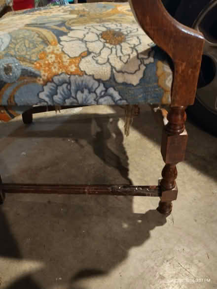Photo of free blue upholstered chair (Everett, WA near Silver Lake) #2