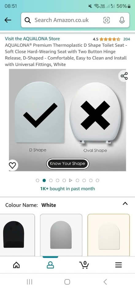 Photo of free Unused D-Shaped Toilet Seat (Barbican EC2Y) #1