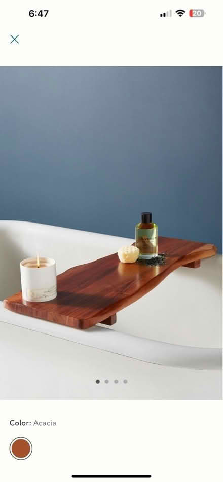 Photo of free Anthropologie wood bath caddy (dumbo) #1