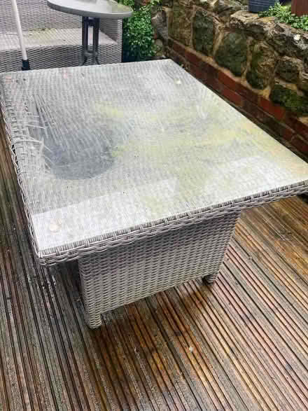 Photo of free Rattan outside table (Sundridge TN14) #1