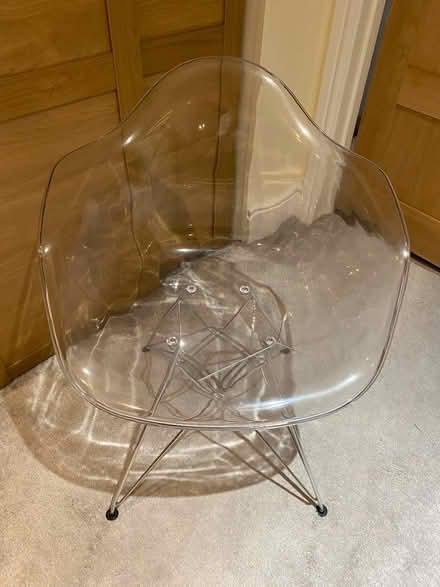 Photo of free Perspex chair with a crack (GU21) #1