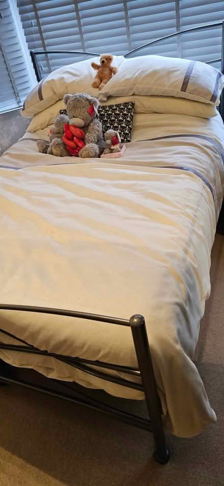 Photo of free Double Metal Bed Frame and Mattress (Woodhouse Mill S13) #3