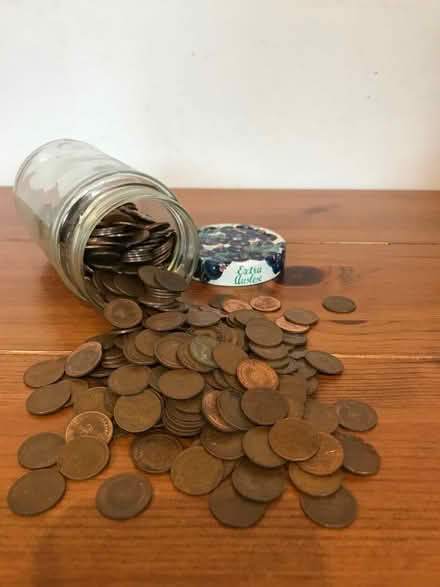 Photo of free Jam Jar of Half Pence Pieces (Harvey Close BS22) #2
