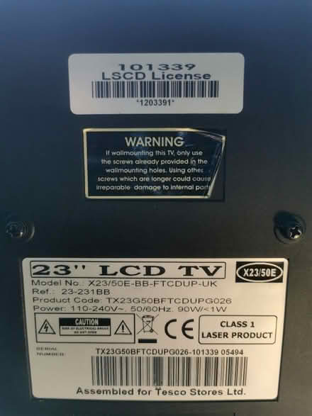 Photo of free Teknika 23" TV built in DVD and freeview (Catford SE6) #3
