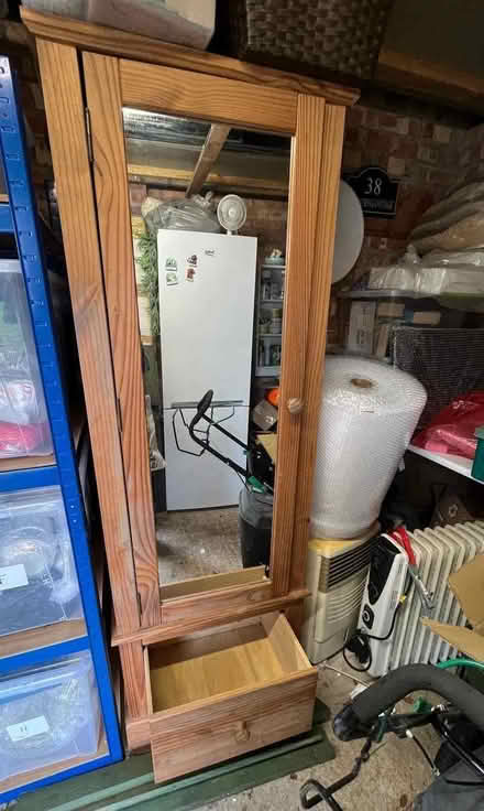 Photo of free Single pine wardrobe with mirror (Wivenhoe CO7) #3