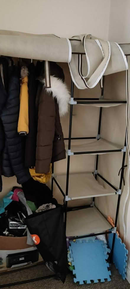 Photo of free Canvas Wardrobe with lots of storage space. Comes dismantled (Witham CM8) #2