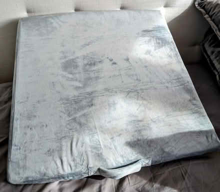 Photo of free Grey velvet wedge cushion for propping up in bed - (Chalkwell SS9) #2