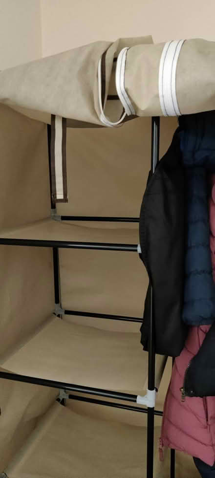 Photo of free Canvas Wardrobe with lots of storage space. Comes dismantled (Witham CM8) #1