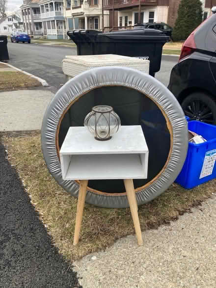 Photo of free Side table, trampoline (Troy) #1