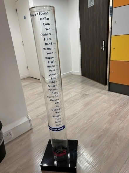 Photo of free Large Plastic Money Measuring Cylinder (Covent Garden WC2B) #2