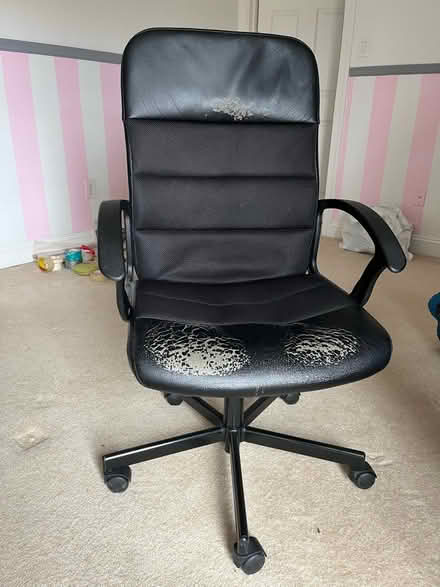 Photo of free Office chair; high back; worn (Chadds Ford, PA) #1