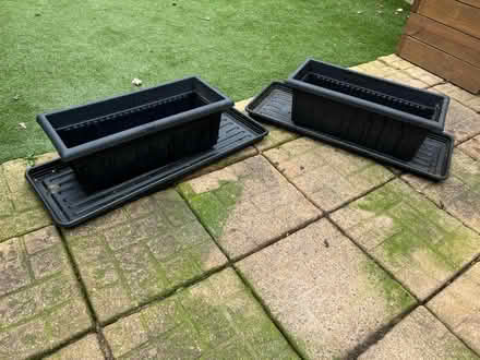 Photo of free 2 planters and trays (Richmond. TW10) #1