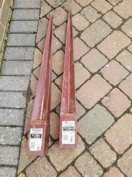 Photo of free 2 x 75mm Metpost post supports (Speldhurst TN3) #2