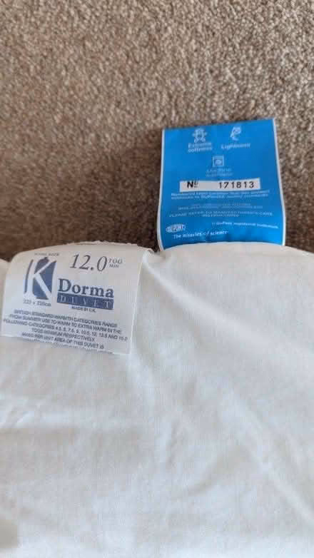 Photo of free Dorma 12 tog duvet (IP4) #1
