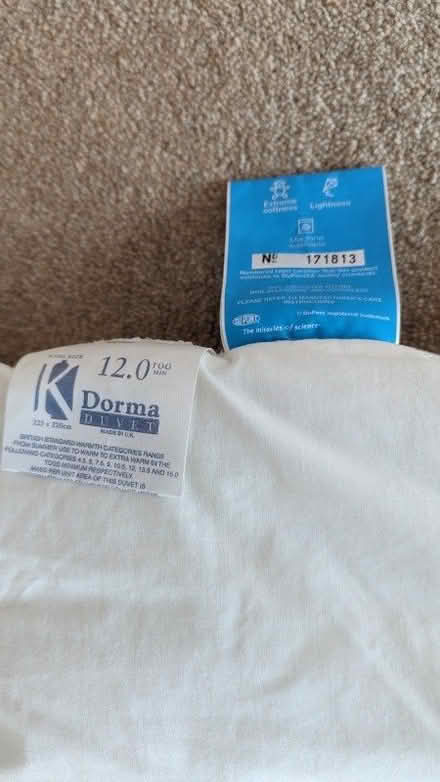 Photo of free Dorma 12 tog duvet (IP4) #1
