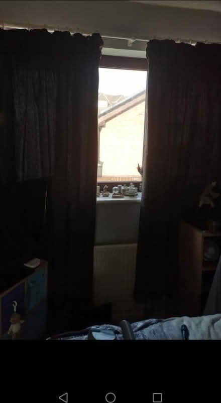 Photo of free Black cotton curtains lined 66'x72" (Mosborough, Sheffield S20) #1