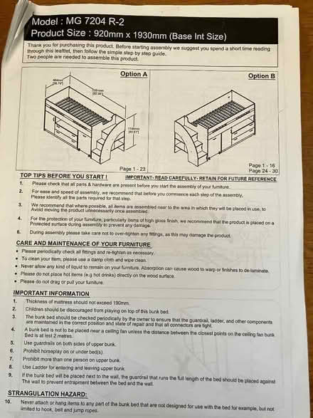 Photo of free Single bed with desk (Allerton L18) #4
