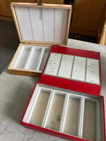 Photo of free Two slide boxes (Spencers Wood RG7) #1