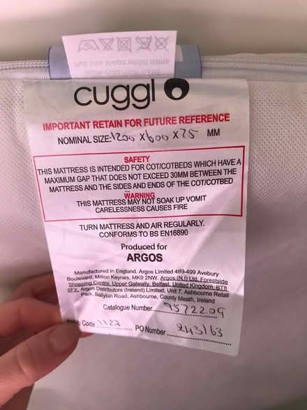 Photo of free Cot mattress (SK1) #1