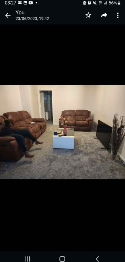 Photo of free Sofa, 2 sets of double brown sofa (West denton, NE5) #1