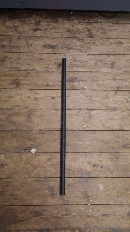 Photo of free matte black steel wardrobe rail 25mm dia 790mm long (N16) #1