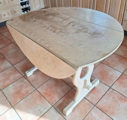 Photo of free Drop-leaf limed oak table (Westerleigh BS37) #1