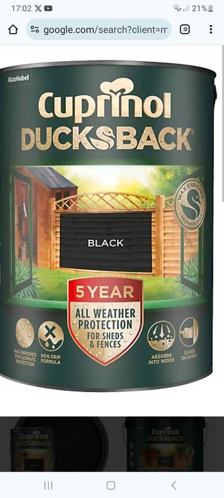 Photo of Cuprinol ducksback fence paint (Dagenham RM8) #1
