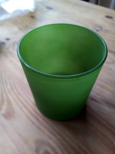 Photo of free 24 green glass pots/glasses (St Leonards Green TN38) #2