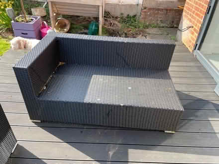 Photo of free Outdoor sofa water resistant rattan (Windlesham Surrey GU20) #3