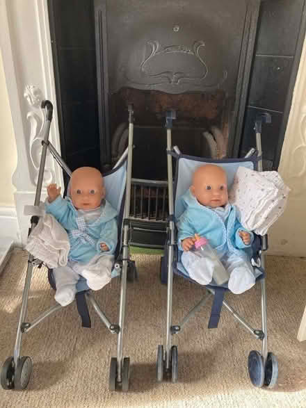 Photo of free Two baby boy dolls with pushchairs (Chippenham SN15) #1