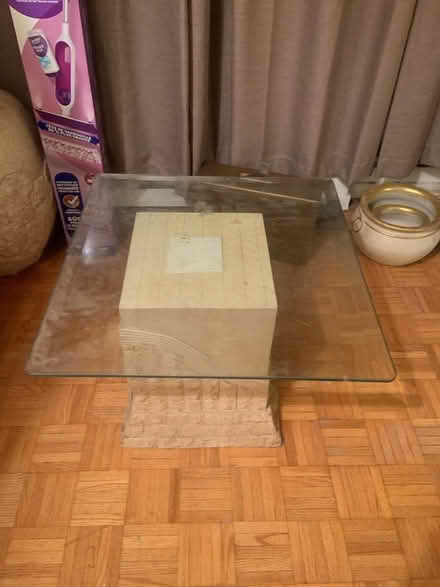 Photo of free Glass coffee table (Near Allan Gardens downtown TO) #1