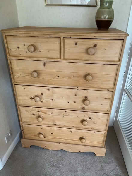 Photo of free Solid pine set of drawers (BR7) #1