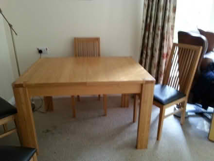 Photo of free John Lewis dining table and chairs (Wirksworth DE4) #1