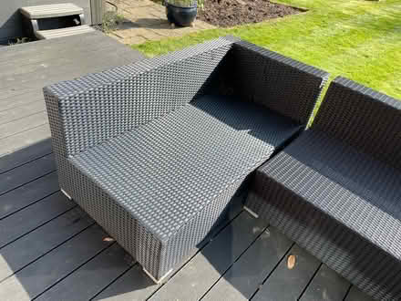 Photo of free Outdoor sofa water resistant rattan (Windlesham Surrey GU20) #1