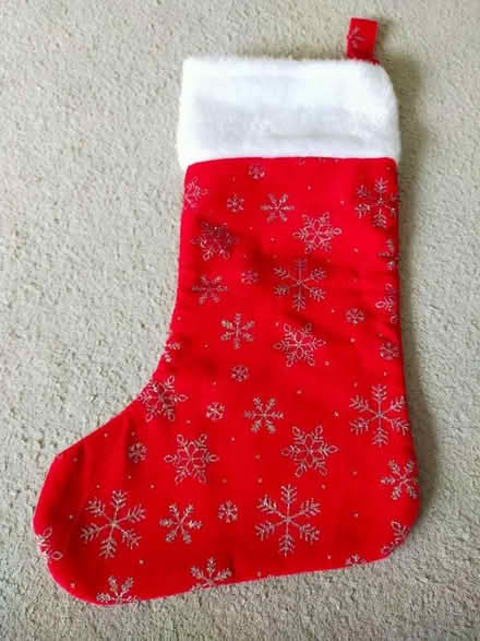 Photo of free Red and silver Christmas stocking (Bennetts End HP3) #1