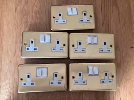 Photo of free 5 x Brass Double Sockets (Langley, Slough, SL3) #1