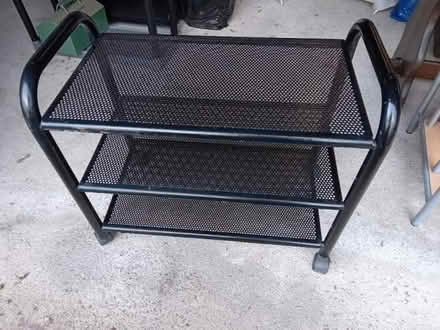 Photo of free Small black metal trolley / table (Burbage SK17) #2