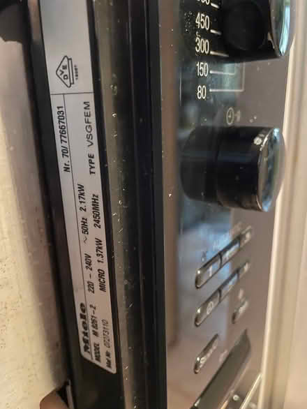 Photo of free Miele M 8261-2 Integrated Microwave Oven Spares or Repair (Loddon NR14) #2