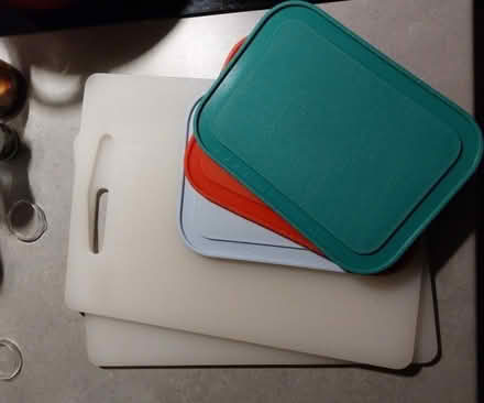 Photo of free 5 x ikea plastic chopping boards (West Park WA10) #1