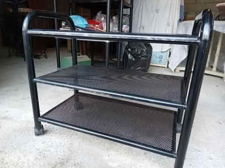 Photo of free Small black metal trolley / table (Burbage SK17) #1