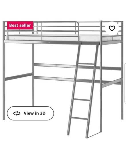 Photo of free Ikea DOUBLE, WHITE loft bed frame (Ashford Surrey TW15) #1