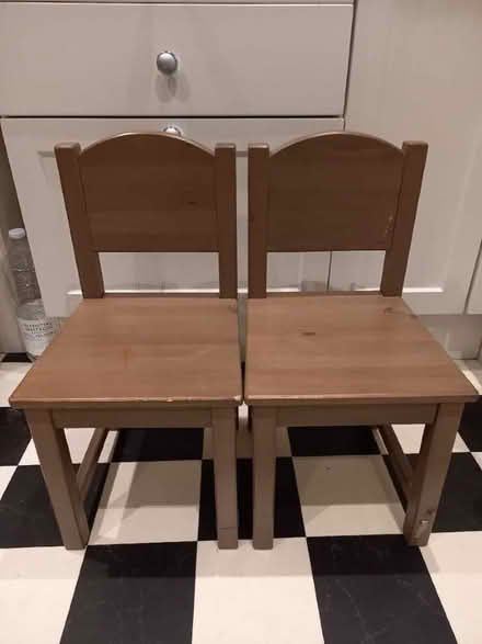 Photo of free 2 child size wooden chairs (Bessels Green TN13) #1